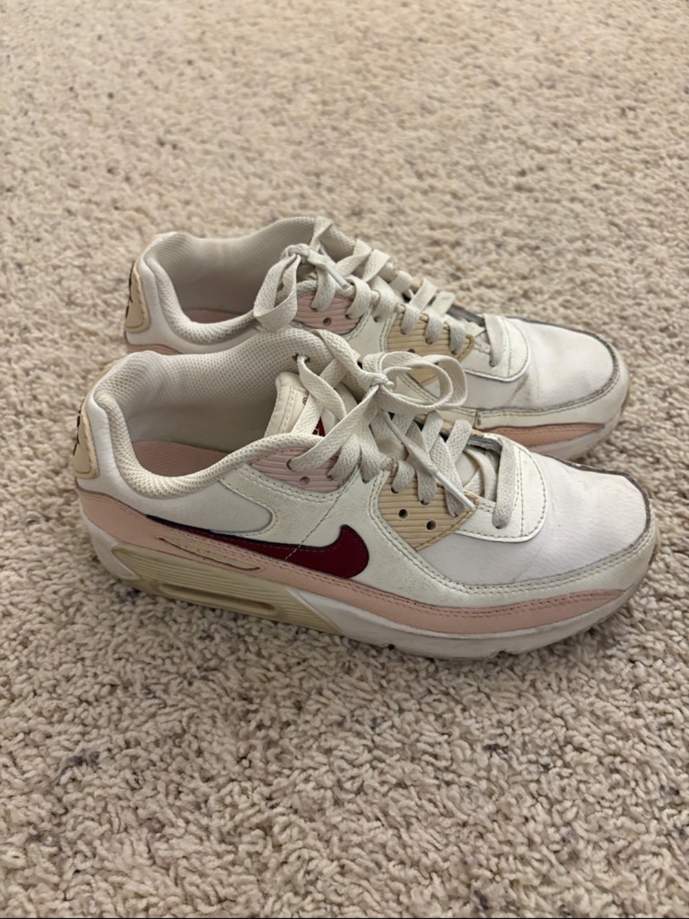 Nike Air MAX Kids 90 White Sneakers 5Y (youth)